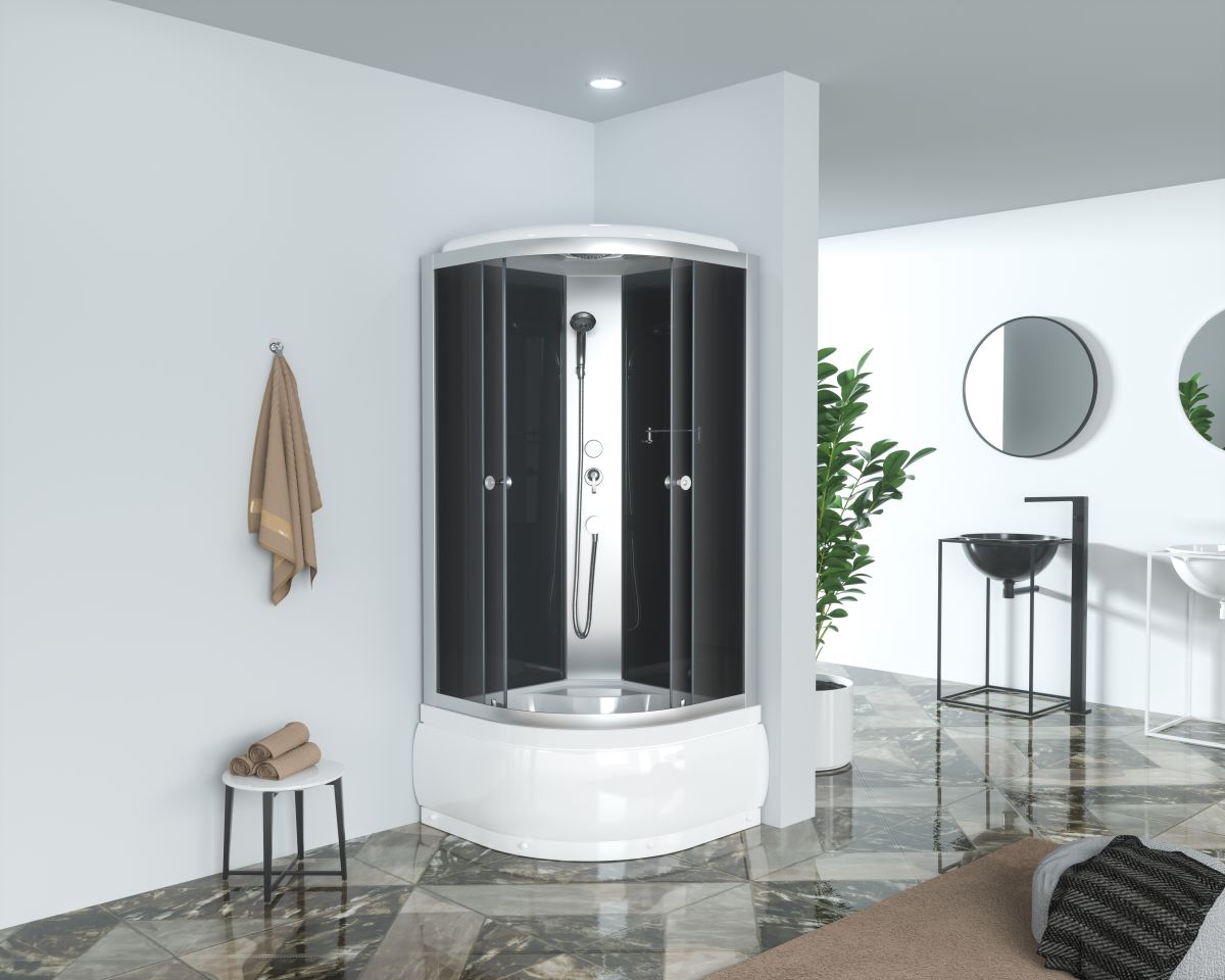 Душевая кабина "Zili Do S6024/90 Сорренто", поддон акриловый, высокий, 900*900*2150мм