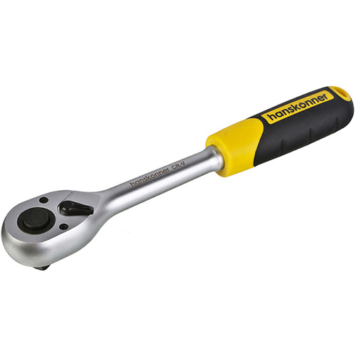 Ключ "Hanskonner" накидной трещоточный 1/2", 72 зуба, с быстрым сбросом CrV, двухмпонентная рукоятка