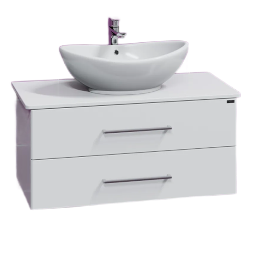 Тумба "Vegas 60" со столешницей, белая под умывальник, подвесная