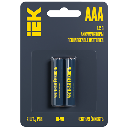 Аккумулятор GREEN Ni-MH AAA 1100мАч (2шт/блистер) IEK