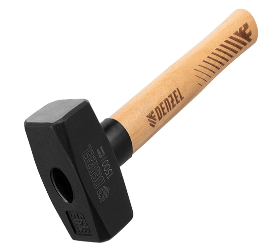 Кувалда &quot;Denzel&quot; 1,5кг, кованая головка, буковая рукоятка