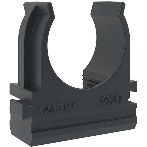 Держатель с защелкой, д.20мм, черный