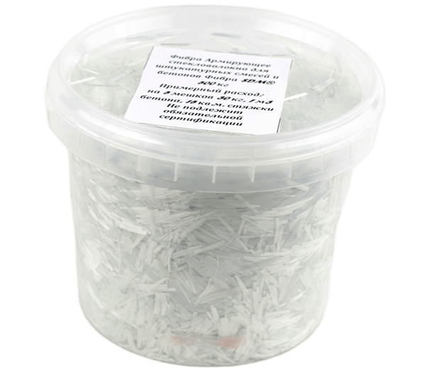 Армируюшее с/волокно рубленое для штукатурных смесей и бетонов фибра 1 кг (12шт/уп)