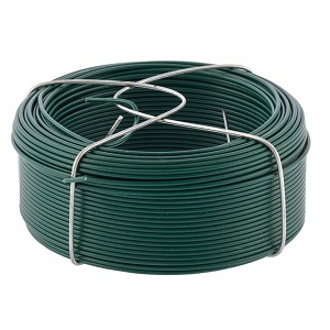 Проволока с ПВХ покрытием, зеленая 0,9 мм, длина 50м Сибртех