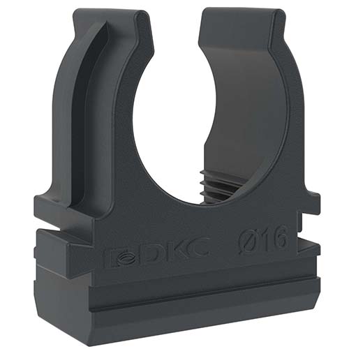 Держатель с защелкой, д.16мм, черный