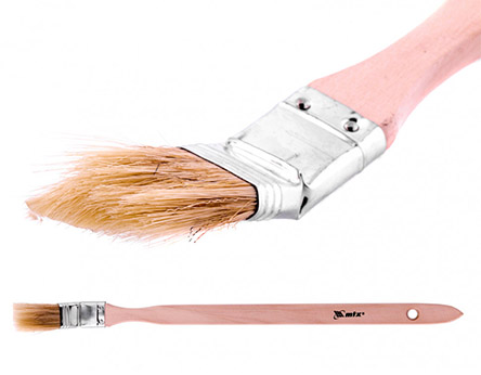 Кисть 50мм радиаторная, натуральная щетина, деревянная ручка, Matrix
