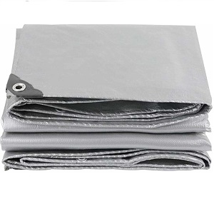 Тент "Зубр" универсальный, тканый трехслойный полимер, водонепроницаемый, 4*5м