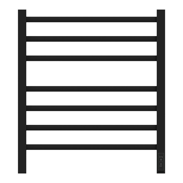 Электрический полотенцесушитель "Point Вега" П7 размер: 530*600мм, черный, диммер справа