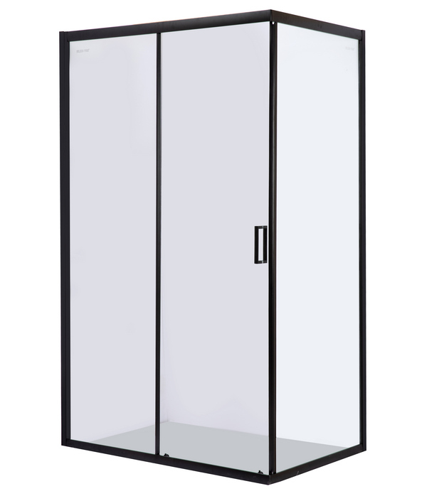 Душевое ограждение "GF-045B", 1200*800*1950мм, размер под поддон, черный профиль, стекло 6мм