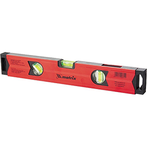 Уровень "Matrix" алюминиевый магнитный фрезерованный усиленный 1200мм, 3 глазка