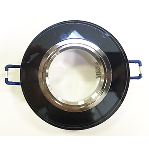 Светильник потолочный "DК7 CH/BK" MR16, 50Вт, встраиваемый, круглый, хром черный