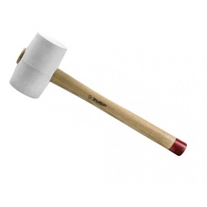 Киянка "Зубр" резиновая белая 680г, деревянная ручка!!!