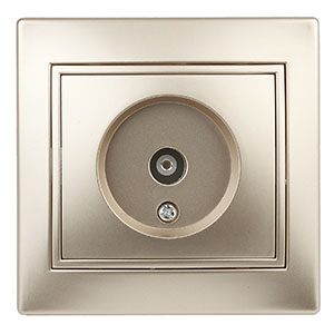 Розетка, TV одиночная, &quot;Plano Intro&quot;, скрытой проводки, шампань