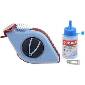 Шнур "Зубр" разметочный 30м, в наборе с синей краской