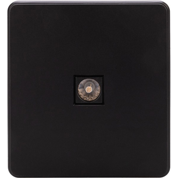 Розетка ТВ с/п, ROUND оникс