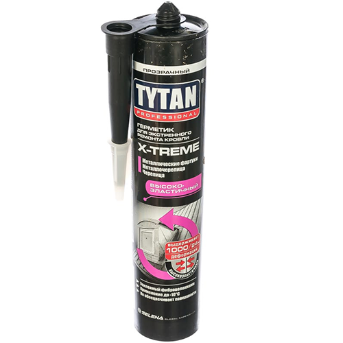 Герметик для кровли "Tytan X-treme", 310мл, прозрачный
