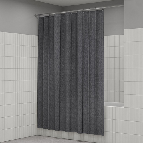 Шторка для ванной "Iddis DL03P18i11", полиэстер, серый, 2000*1800мм