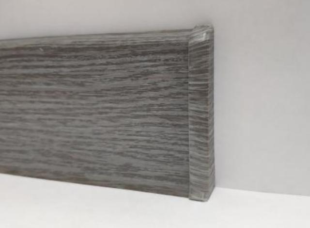 Плинтус "Дуб пепельный", кабель-канал, мягкий край, 70*2200мм