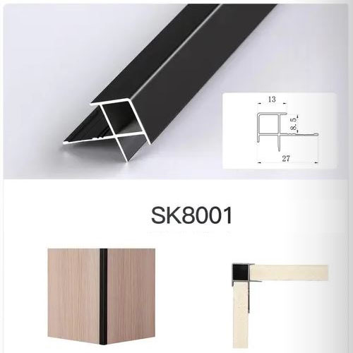 Профиль угловой (наружний) стыковочный - SK8001, матовый черный, 3м