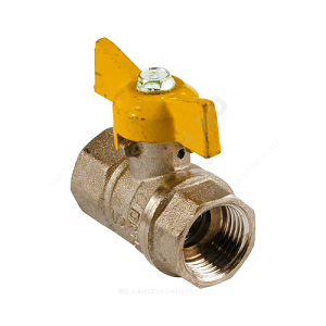 Кран шаровый для газа ДУ15 РУ16 бабочка в/в "Галлоп"