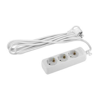 Удлинитель, 3 розетки с заземлением, длина 5м, винил &quot;Эра&quot;