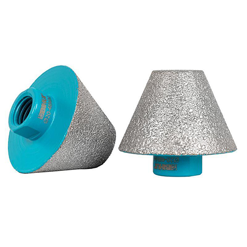 Фреза алмазная конусная по кафелю, керамограниту, мрамому, граниту, стеклу "BIHUI", d20-48мм, сухой рез, хвостовик М14