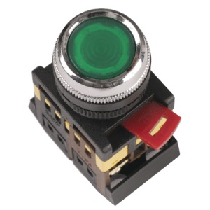 Кнопка ABLF-22 зеленый, d22mm неон, 240В 1з+1р "ИЭК"