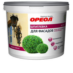 Шпатлевка полиакриловая фасадная "Ореол ", белый 1,5кг