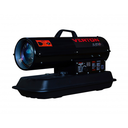 Пушка тепловая дизельная DH-24 24кВт, производ. 588м3/час, расход топ. 1,4л/ч, прямой нагрев, "Verton"