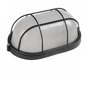 Светильник НПП 1202 черный/овал с решеткой 100Вт IP54 ИЭК