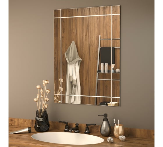 Зеркало "Стронг" 500*700мм с гравировкой