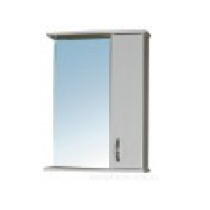 Шкаф с зеркалом "Бригантина 03" правая с подсветкой, 550мм