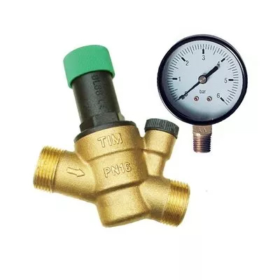 Регулятор давления &quot;Tim&quot;  1/2&quot; в/в*3/4 н/н с манометром