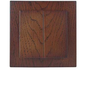 Выключатель "NILSON Touran" двухклавишный, скрытой проводки, Орех