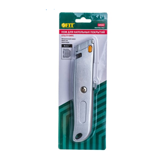 Нож &quot;Fit&quot;, 18мм, для напольных покрытий серый, металлический корпус