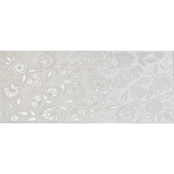 Декор керамический настенный "Glance light" 02 250*600мм, глянцевый, белый