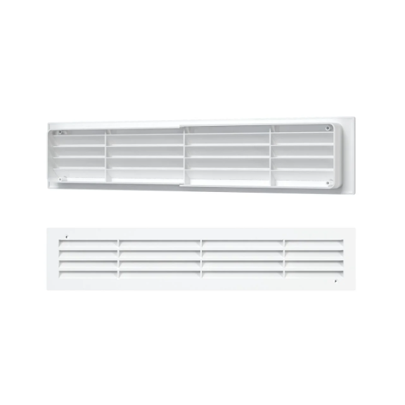 Решетка пластиковая вентиляционная,  450*91, белая комплект-2шт.