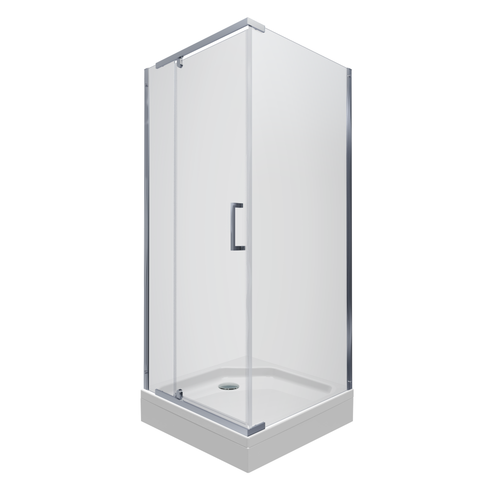 Душевое ограждение "Тритон Терра-Хром", 900*900мм, размер под поддон, стекло 6мм