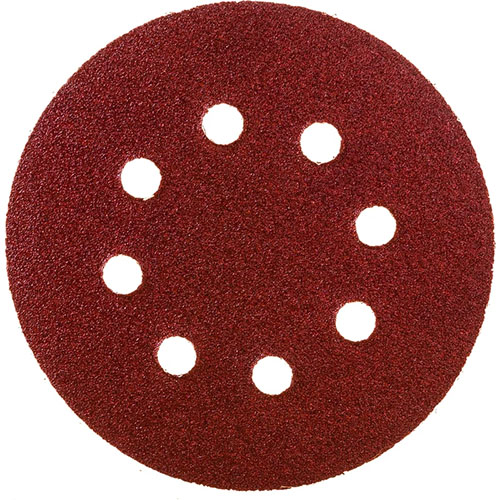 Круг шлифовальный 9010-1258-080 Sturm! "под липучку", D125мм, зерн. 80, 8 отв., 5 штук.