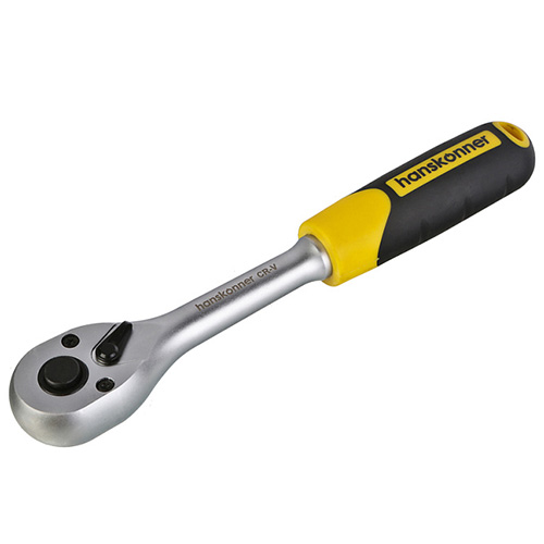 Ключ "Hanskonner" накидной трещоточный 3/8", 90 зуба, с быстрым сбросом CrV, эргономичная рукоятка