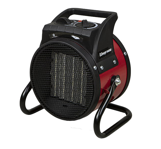 Тепловентилятор керамический Энергомаш, 2,0/1,0кВт, термостат, защита от перегрева