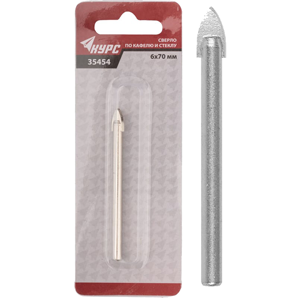 Сверло по кафелю и стеклу,титановое покрытие 6*70мм