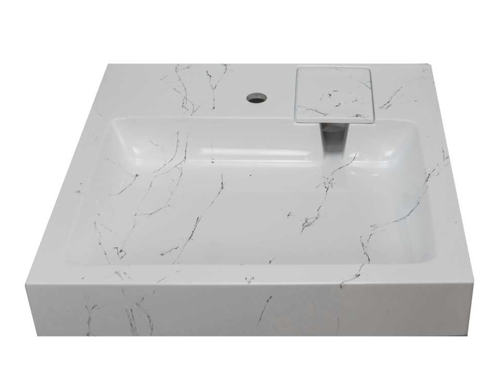 Умывальник на стиральную машину "Стандарт 60", 600*600мм, белый мрамор