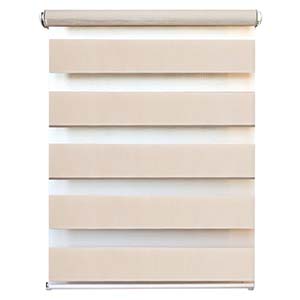 Рулонная штора "День-Ночь", бежевая,  1200*1700мм