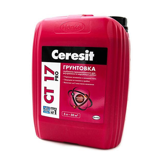 Грунт глубокого проникновения "Ceresit CT 17", 5л