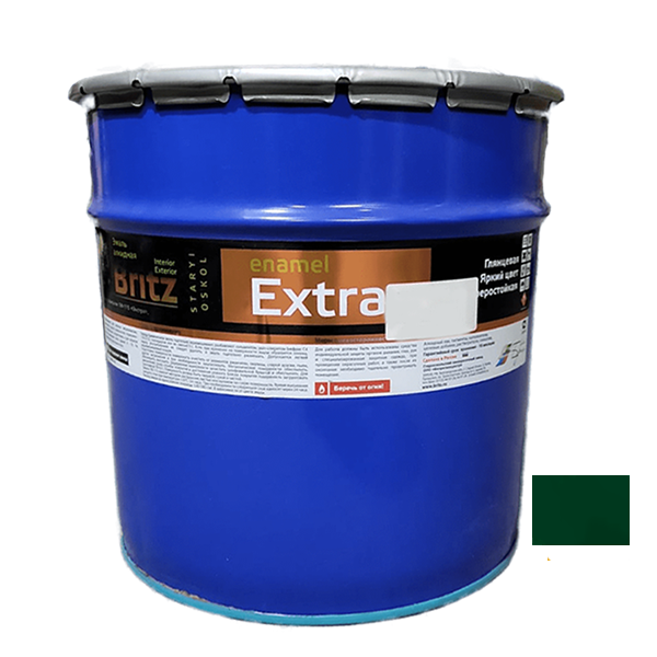 Эмаль зеленая ПФ-115 ГОСТ "Бриц", 20кг