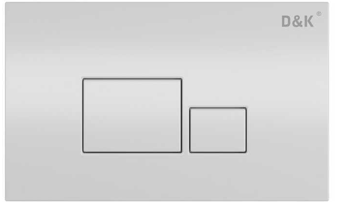 Кнопка "Quadro" двойная механическая для инсталляции D&K, белая, пластик