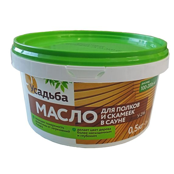 Масло для полок и скамеек в сауне "Усадьба У-216", 0,5кг