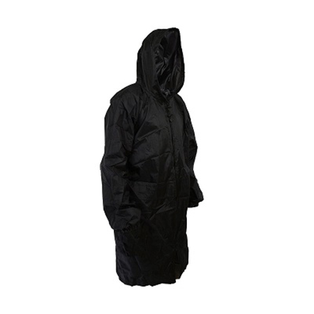 Плащ-дождевик нейлон, черный на молнии