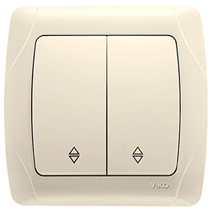 Переключатель 2-кл, "Carmen Viko", скрытой проводки, кремовый